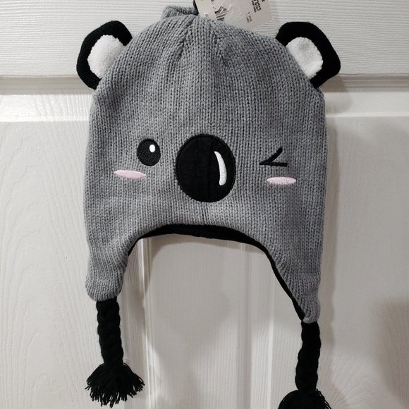 Accessories - WOMENS KNIT WINTER CAP HAT MITTEN/GLOVES SET KOALA